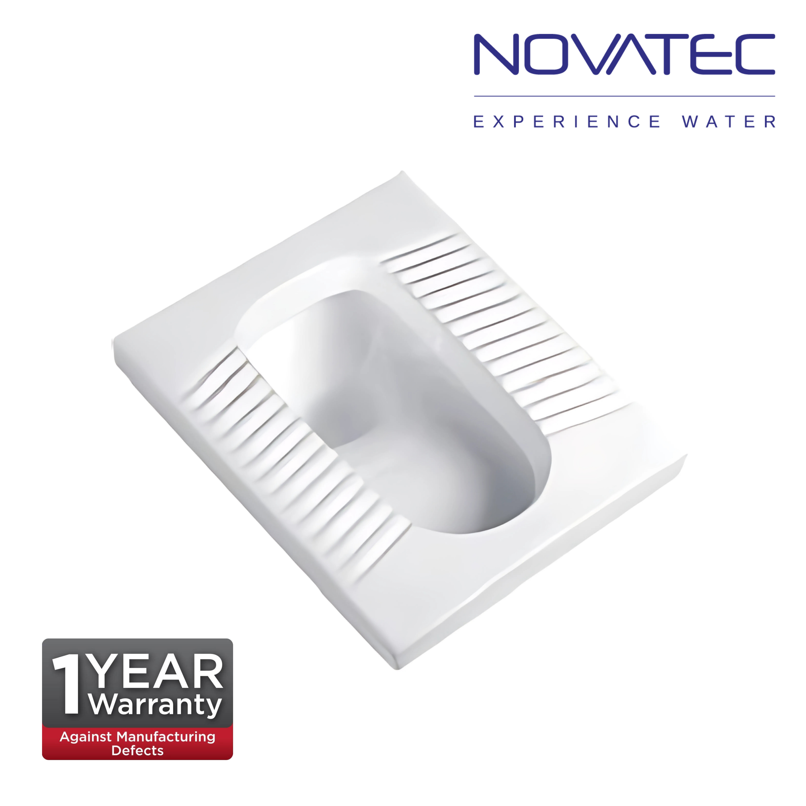 Novatec Warsaw Rectangular Squatting Pan With Integral Footrest (SQ7002)